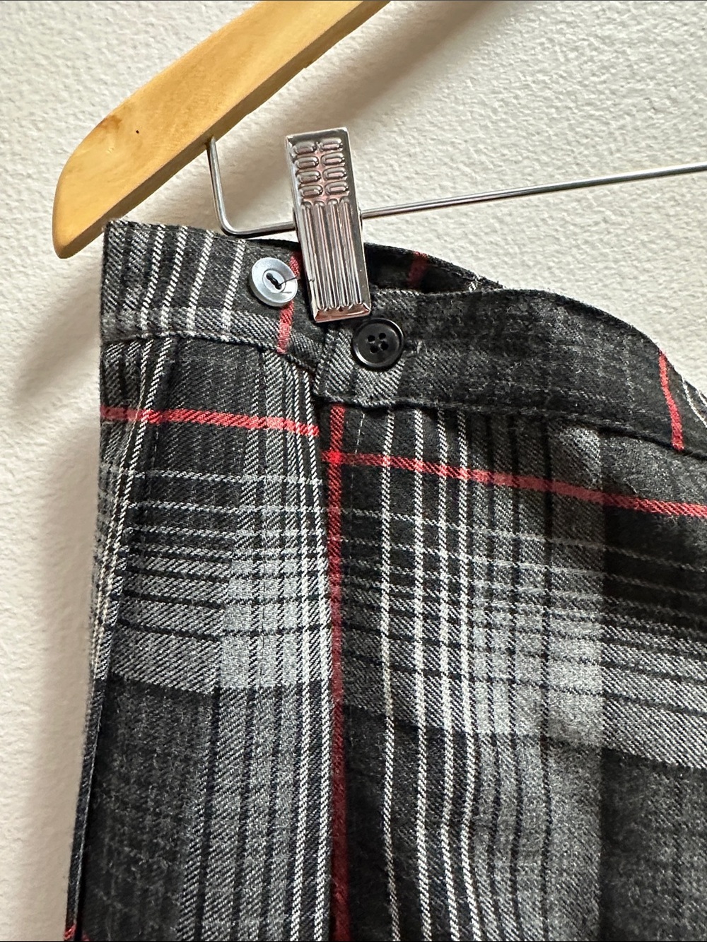 Vintage D'Allaird's Plaid Tartan Wrap Midi Skirt Buckle Pleated Fringe Size 14 - Picture 6 of 9